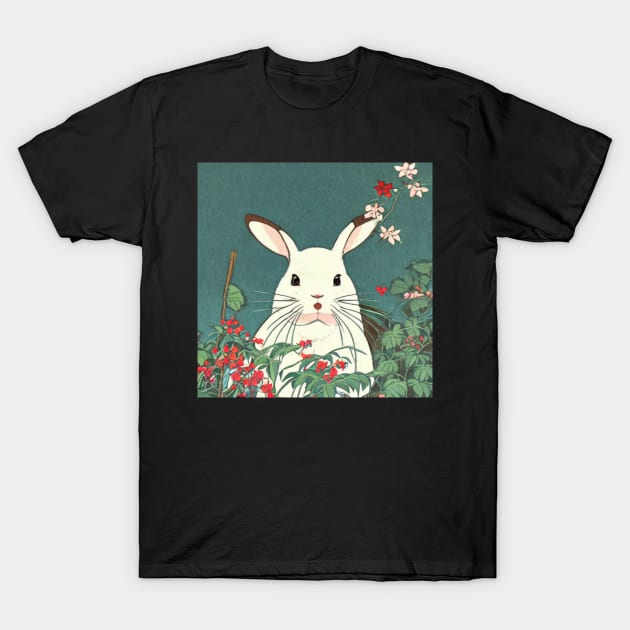 The Californian Flemish Giant Bunny in White Whimsical Animal T-Shirt by wigobun